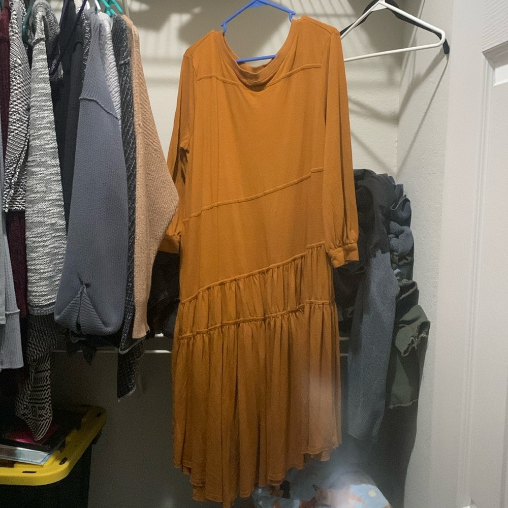 Free People Beach Rust Flowy Dress XS
